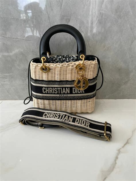 bolsa palha dior|LADY DIOR.